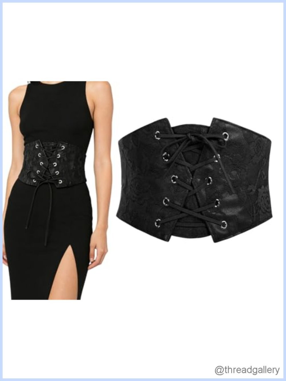 Gothic Renaissance Lace Corset Belt Wide Waist Cincher Halloween Costume